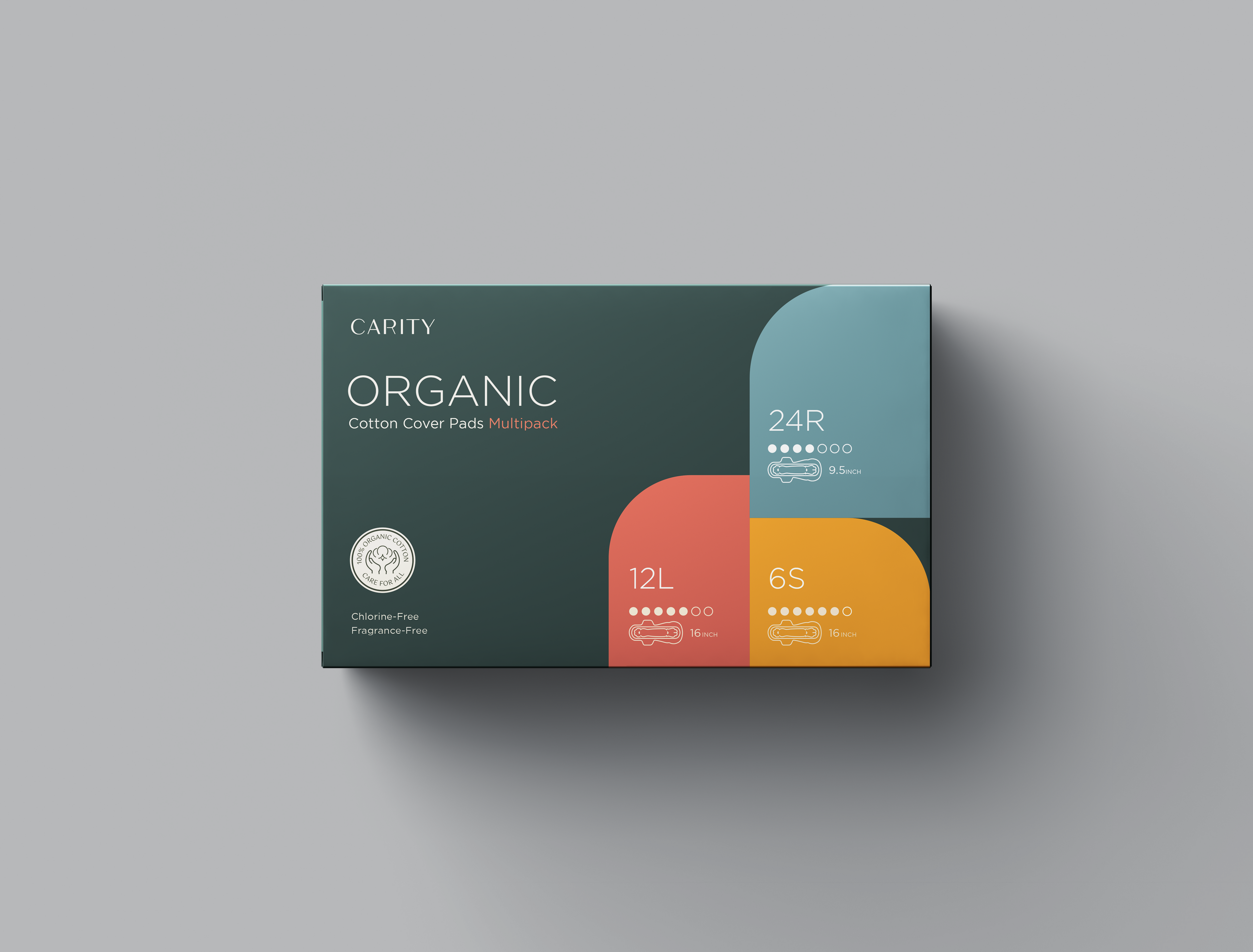 Organic Cotton Pads Regular/Large 48 Count