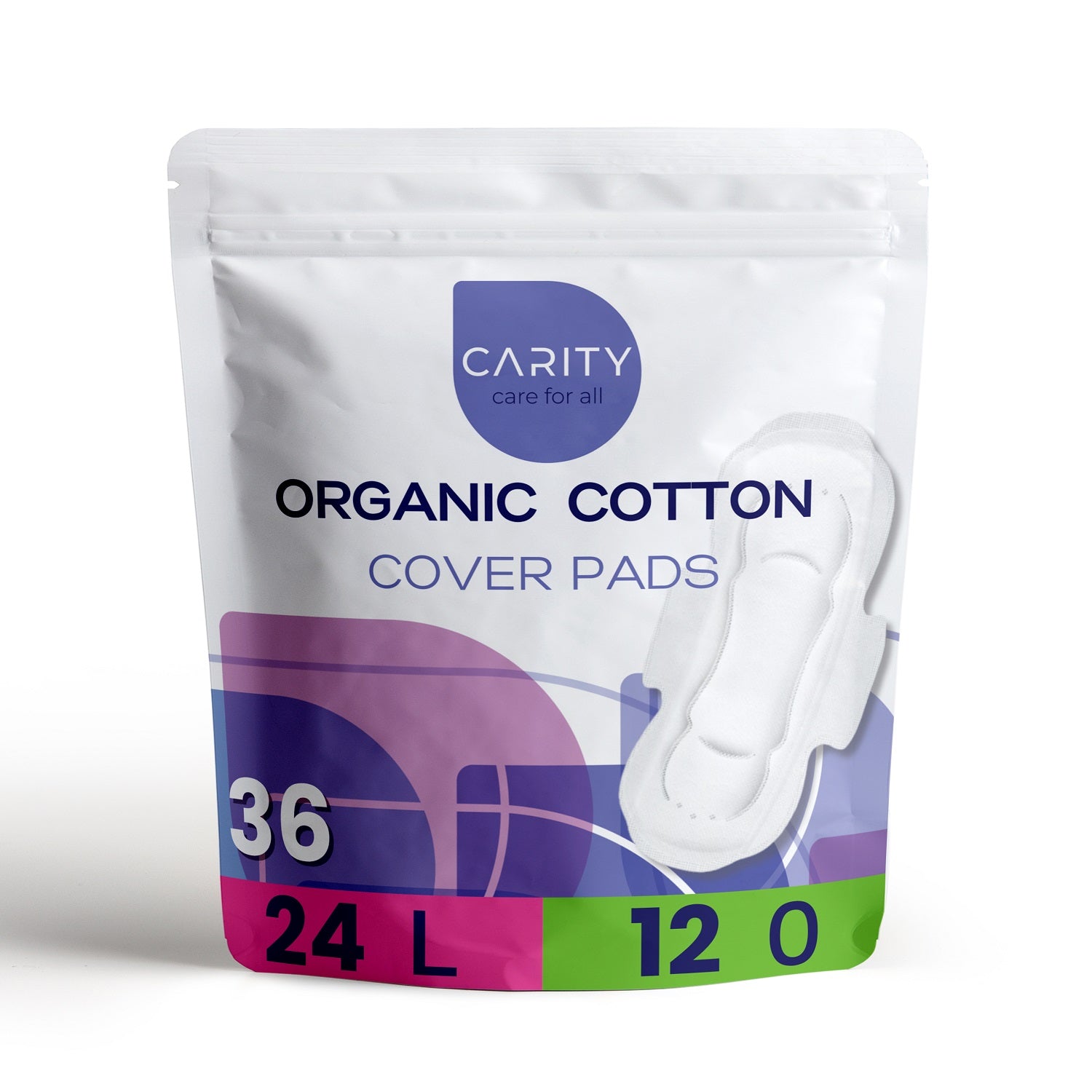 Organic Cotton Pads Large/Overnight 36 Count