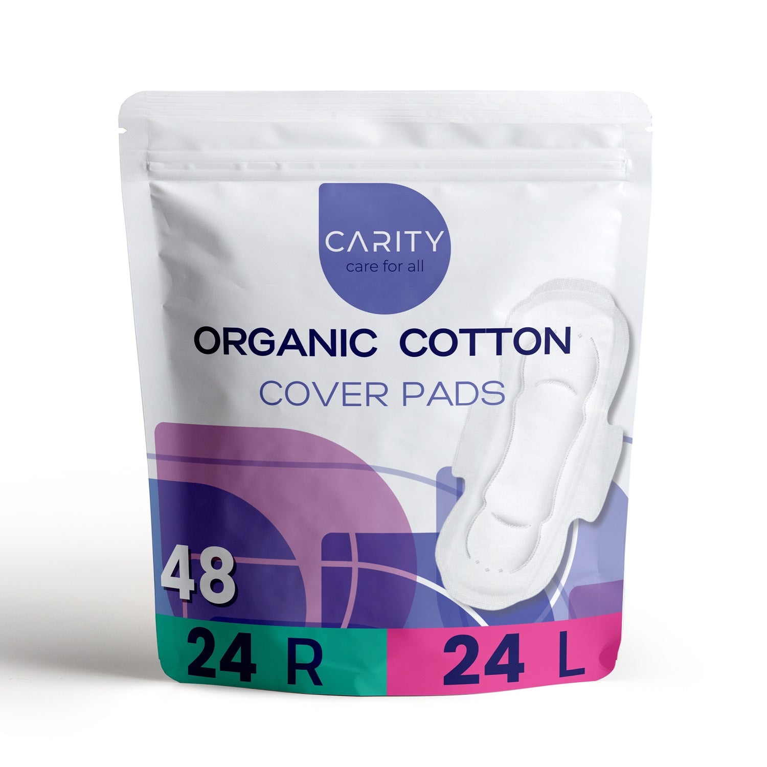 Organic Cotton Pads Regular/Large 48 Count