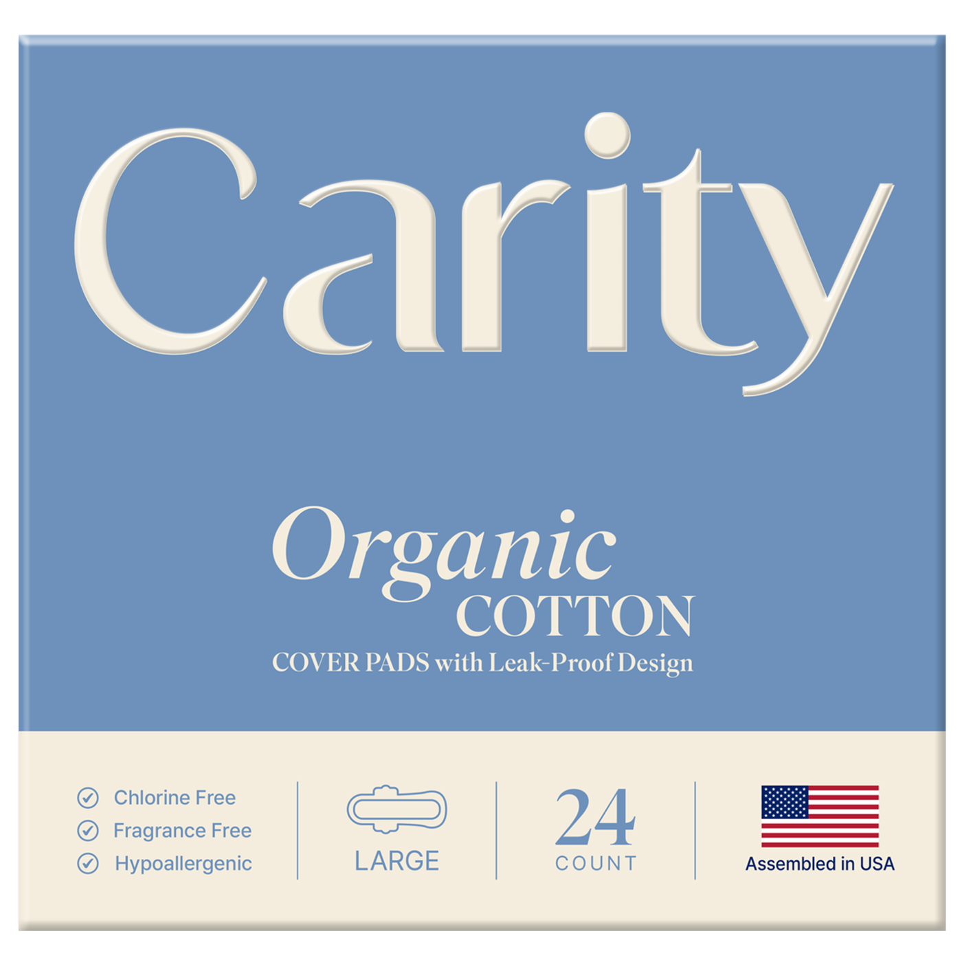 Large Organic Cotton Ultra Thin Pad with Wings