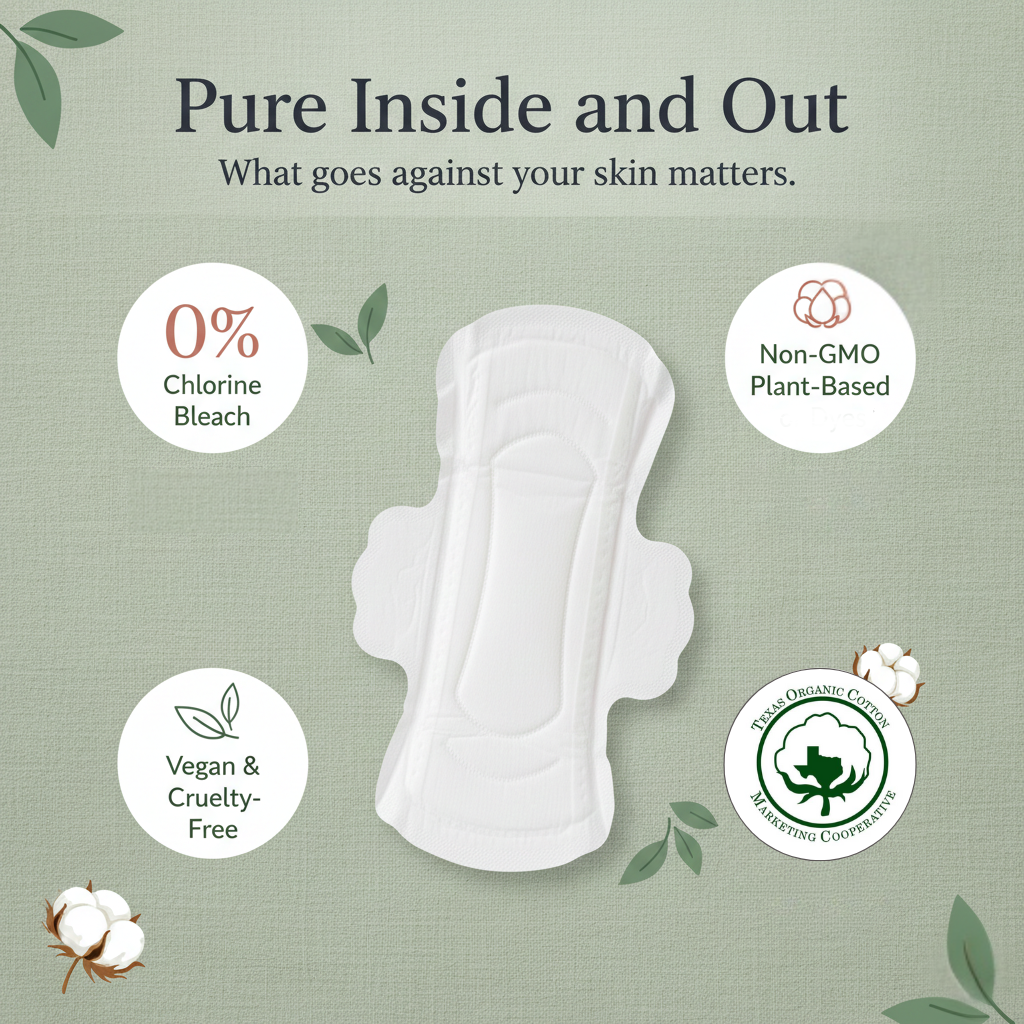 Regular Organic Cotton Ultra Thin Pad with Wings