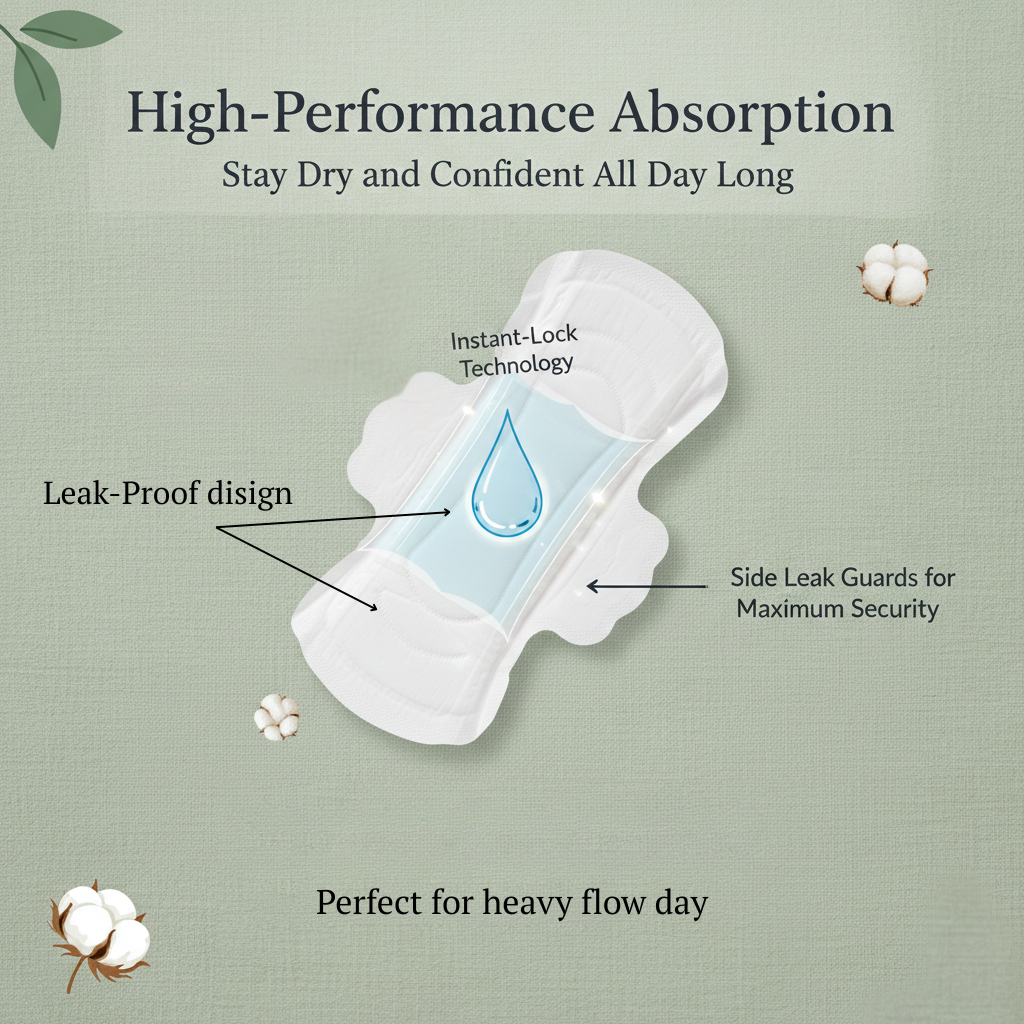 Regular Organic Cotton Ultra Thin Pad with Wings